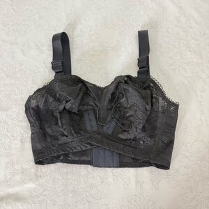 Vintage May Marie Made in USA Lace Bra with Tie Design Size 28 DD DD